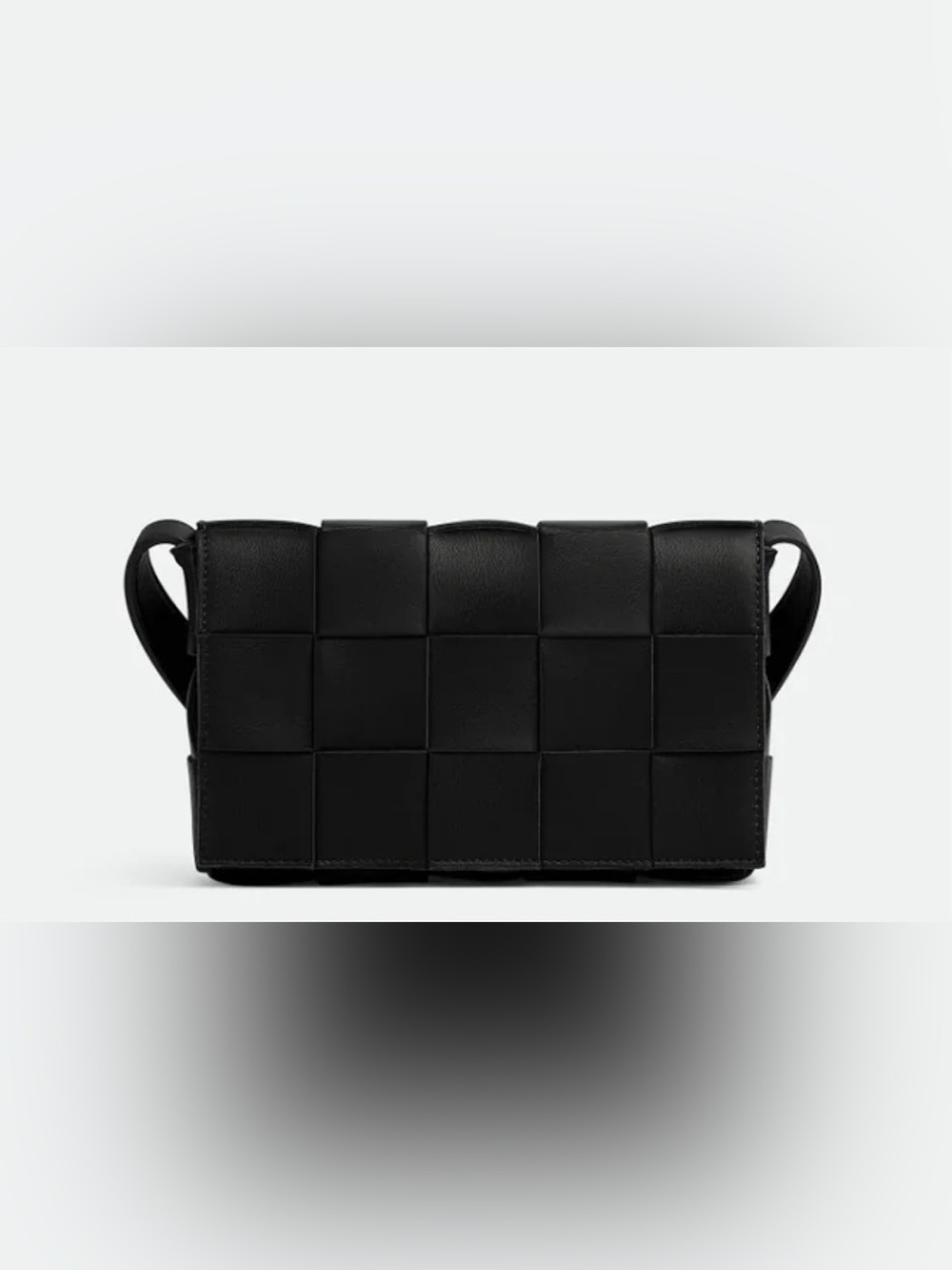 Black Woven Leather Clutch